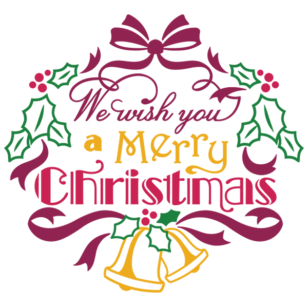 We Wish You a Merry Christmas Wreath [SVG, DXF]