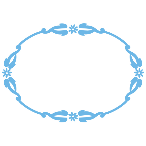 Flower Cameo Daffodils Frame [SVG, DXF]