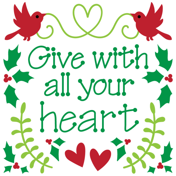 Give With All Your Heart [SVG, DXF]