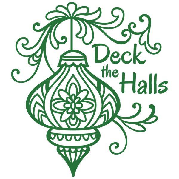 Christmas Bouquet - Deck the Halls [SVG, DXF]