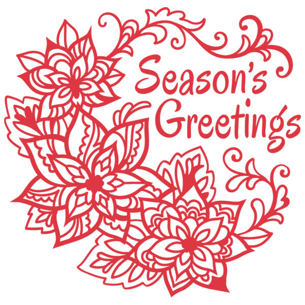 Christmas Bouquet - Season's Greetings [SVG, DXF]