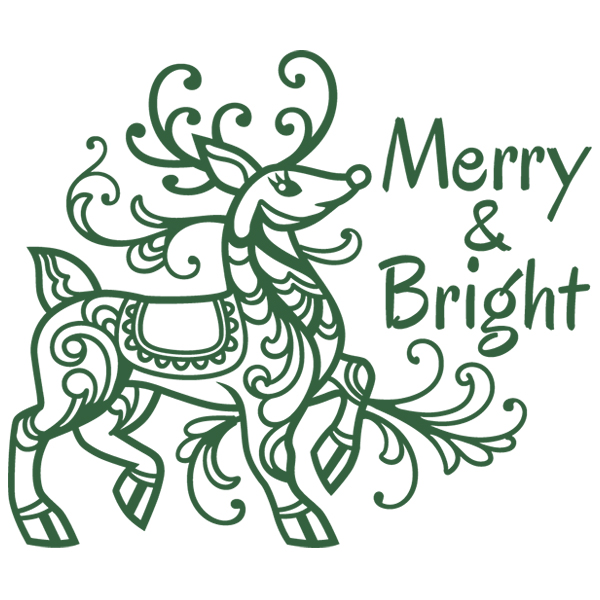 Christmas Bouquet - Merry and Bright [SVG, DXF]