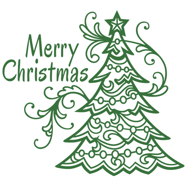 Christmas Bouquet - Merry Christmas [SVG, DXF]