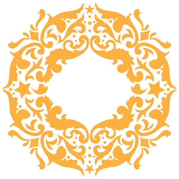 Glittering Christmas Wreath [SVG, DXF]