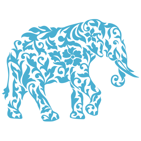 Damask in the Wild - Elephant [SVG, DXF]