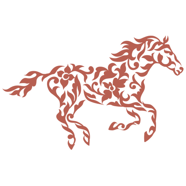 Damask in the Wild - Horse [SVG, DXF]