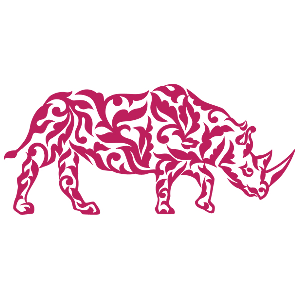 Damask in the Wild - Rhino [SVG, DXF]