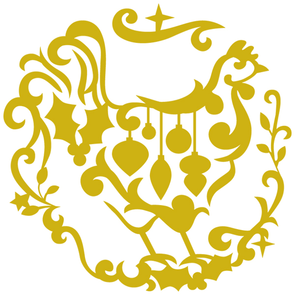 Gilded 12 Days of Christmas - French Hen [SVG, DXF]