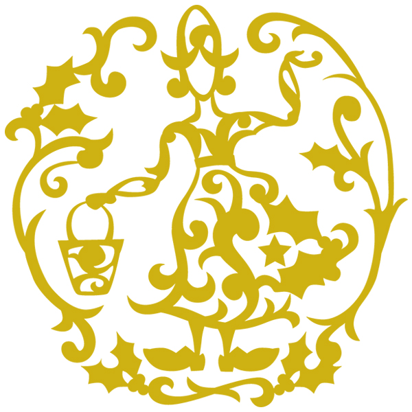 Gilded 12 Days of Christmas - Maid Milking [SVG, DXF]