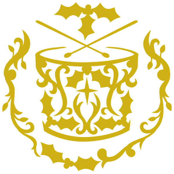 Gilded 12 Days of Christmas - Drummer Drumming [SVG, DXF]