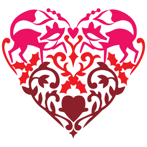 Folk Festivities - Heart [SVG, DXF]