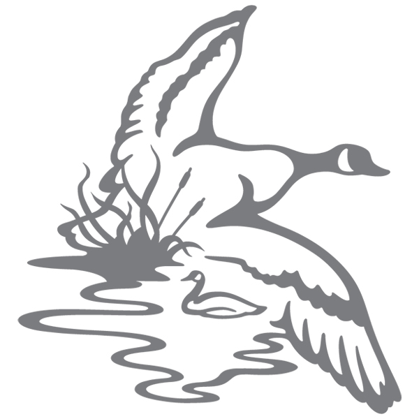 Canada Goose Silhouette Scene [SVG, DXF]