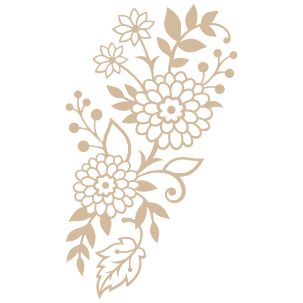 Mum's the Word Floral Spray [SVG, DXF]