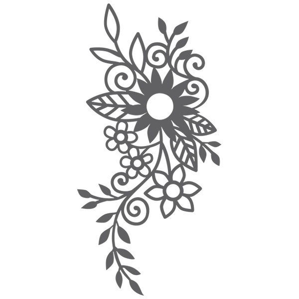 Floral Fancy Spray [SVG, DXF]