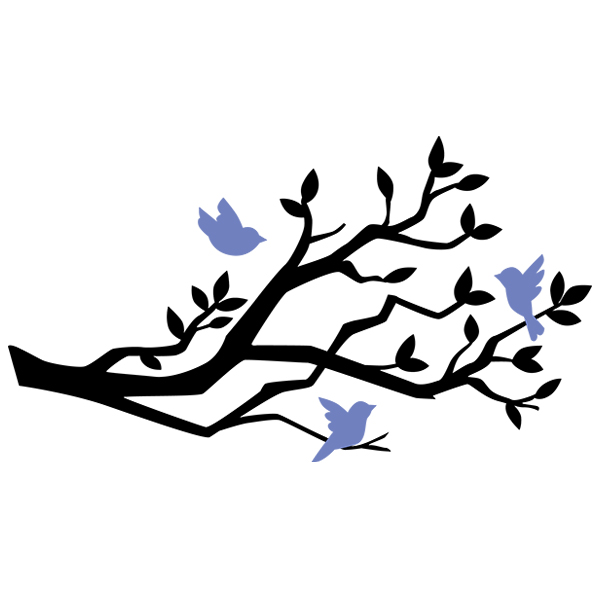 Birds on Branches [SVG, DXF]