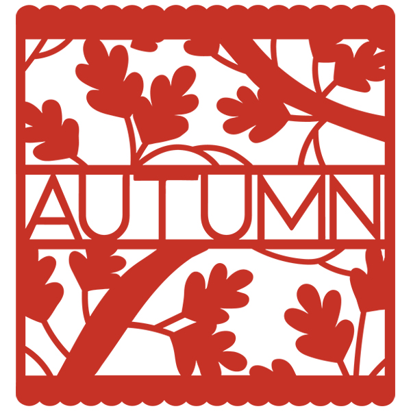 Papercut Bunting - Autumn [SVG, DXF]