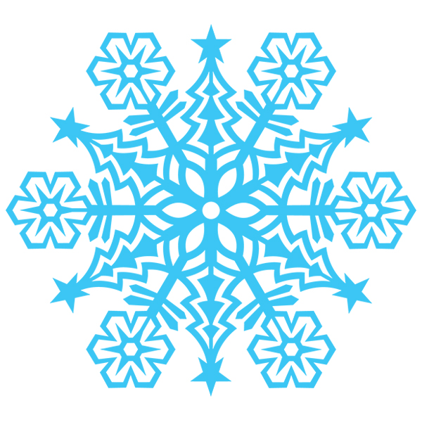 Papercut Snowflake - Christmas Tree [SVG, DXF]