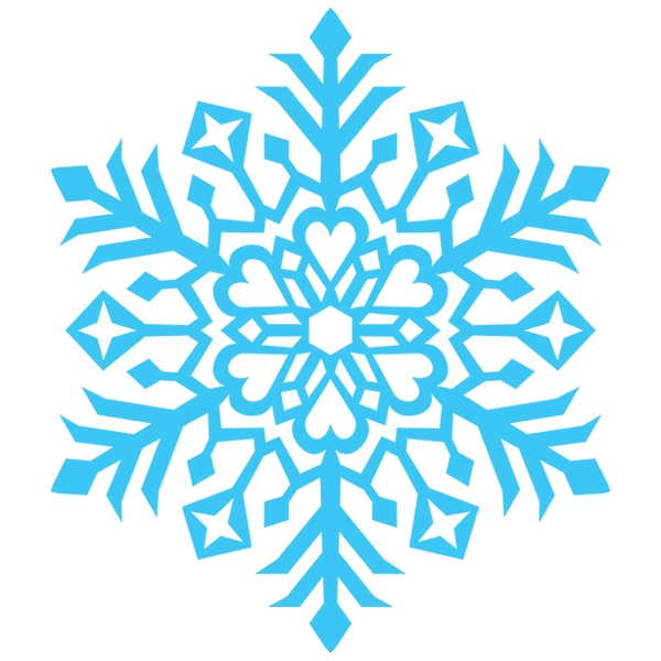 Papercut Snowflake - Hearts [SVG, DXF] 1