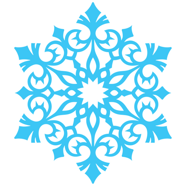 Papercut Snowflake - Crescents [SVG, DXF]