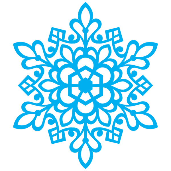 Papercut Snowflake - Fleur [SVG, DXF]