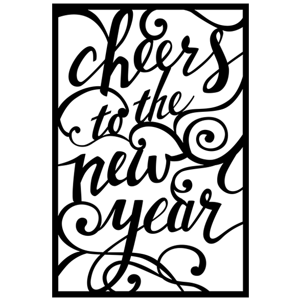 Papercut - Cheers to the New Year [SVG, DXF]