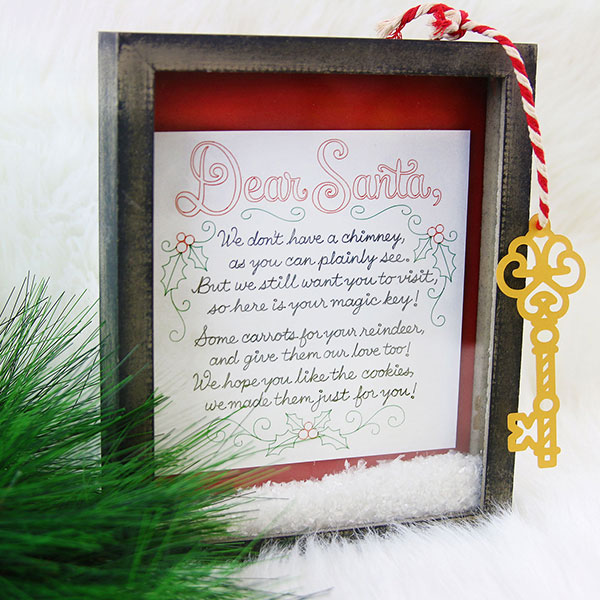 Santa's Magic Key Papercut [SVG, DXF] 1