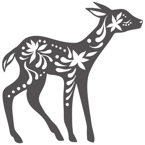 Papercut Fawn [SVG, DXF]