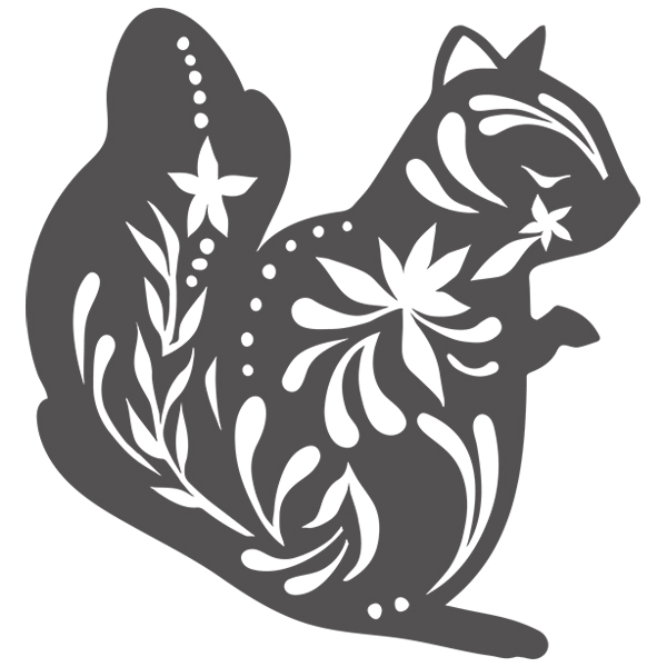 Papercut Squirrel [SVG, DXF]