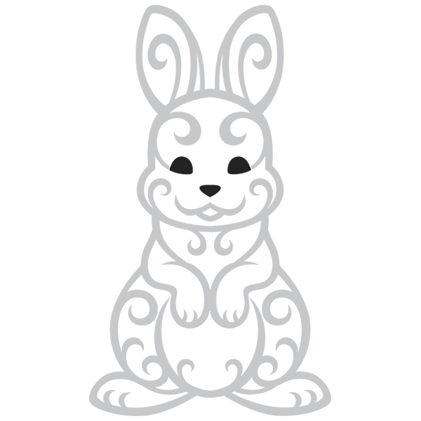Baroque Bunny [SVG, DXF]