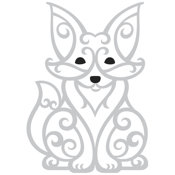 Baroque Fox [SVG, DXF]