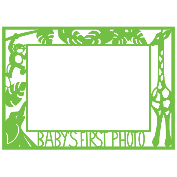 Papercut Baby's First Photo - Frame [SVG, DXF]