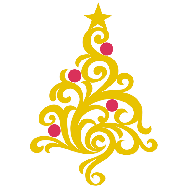 Baroque Christmas Tree [SVG, DXF]