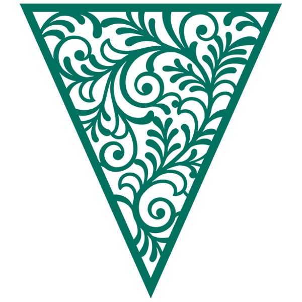 Papercut Bunting - Filigree Swirl [SVG, DXF]