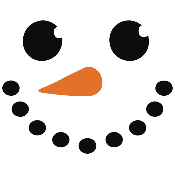 Snowman Face [SVG, DXF] 1