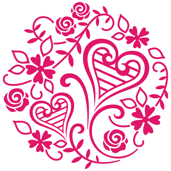 Heart Circle [SVG, DXF]