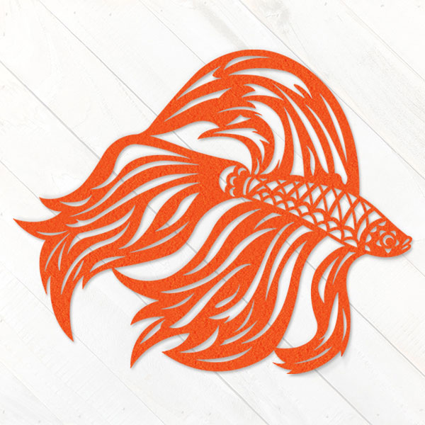 Papercut Betta Fish [SVG, DXF]
