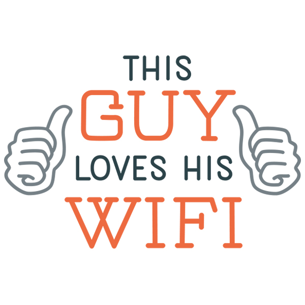 This Guy Loves His Wifi [SVG, DXF]
