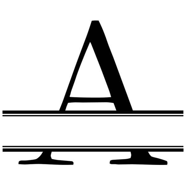 Monogram Alphabet - A [SVG, DXF] 1