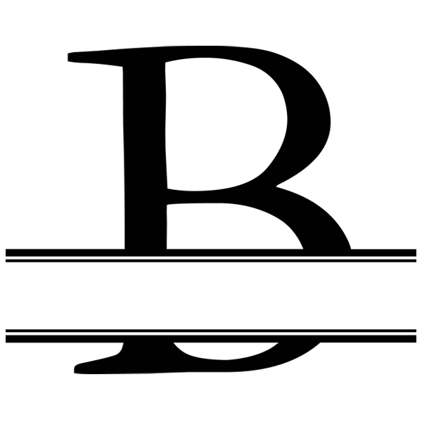 Monogram Alphabet - B [SVG, DXF] 1