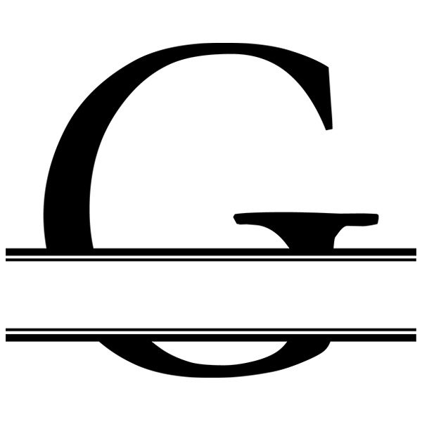 Monogram Alphabet - G [SVG, DXF] 1