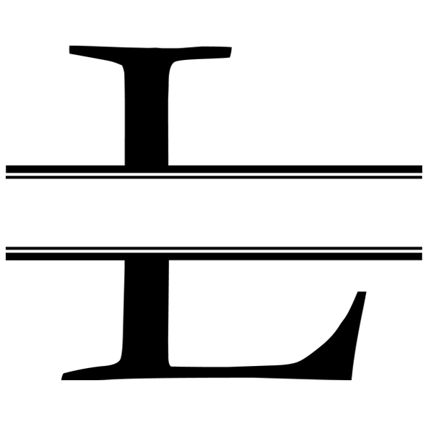 Monogram Alphabet - L [SVG, DXF] 1