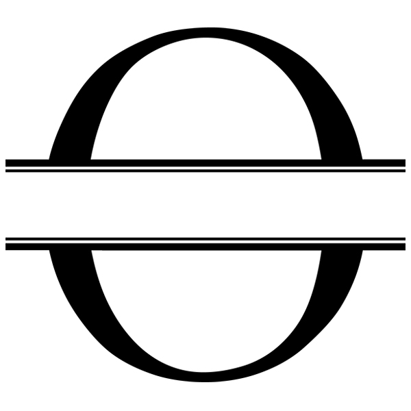 Monogram Alphabet - O [SVG, DXF] 1