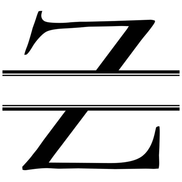 Monogram Alphabet - Z [SVG, DXF] 1
