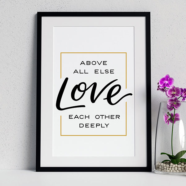 Above All Else Love Each Other Deeply [SVG, DXF] 1