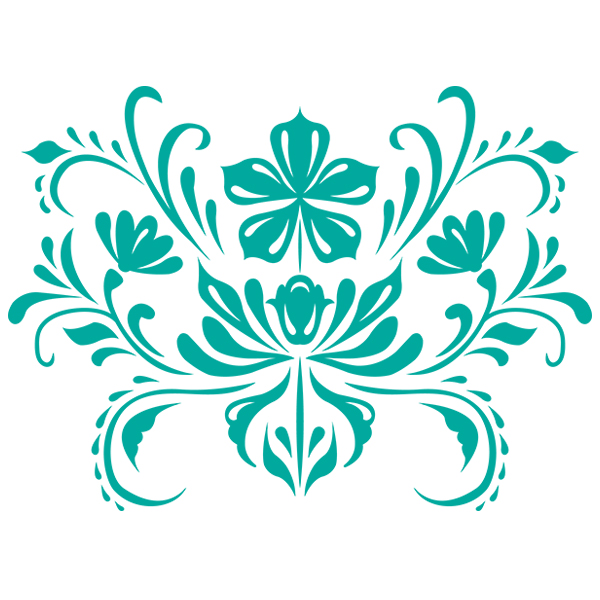 Rosemaling Flower and Vines [SVG, DXF]