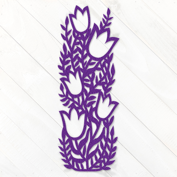 Papercut Bookmark - Tulips [SVG, DXF]