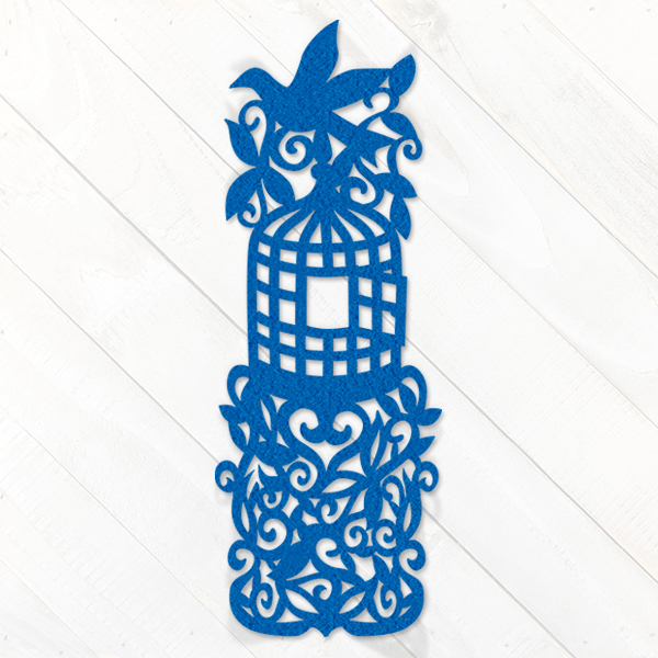 Papercut Bookmark - Birdcage [SVG, DXF]