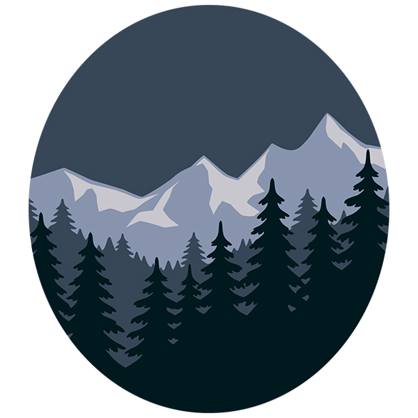 Mountain Nature Scene [SVG, DXF]
