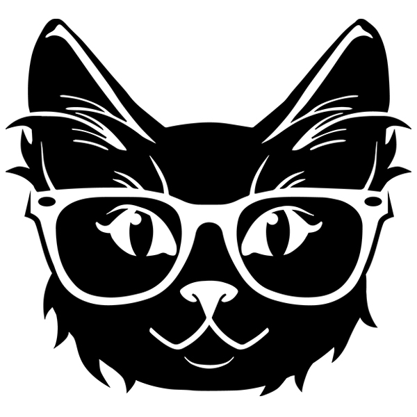 Cat with Glasses [SVG, DXF]