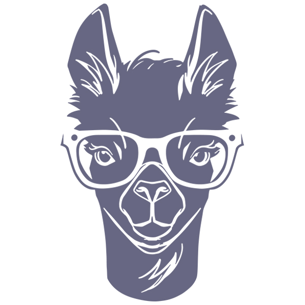 Llama with Glasses [SVG, DXF]